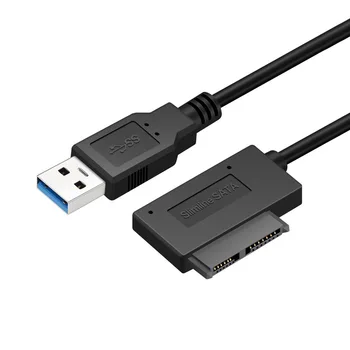 Cable convertidor adaptador Sata a USB 3,0 7 + 6 pines 13 pines Transfe de datos rápido para unidad óptica de ordenador portátil unidad delgada CD/DVD ROM