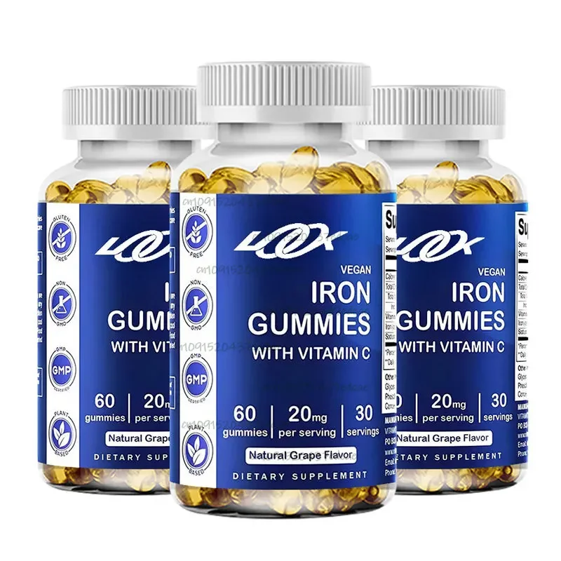 

Vitamin C Iron Gummie Supplement for Men and Women -20 Milligrams, 60 Gummies
