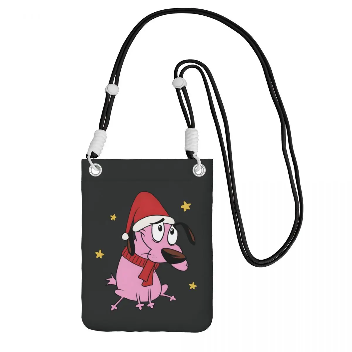 

Изготовленный на заказ C-Courage The Cowardly Dog, кошелек для смартфона, сумка через плечо с рисунком собаки, женская и мужская сумка для велоспорта, кемпинга, мобильного телефона