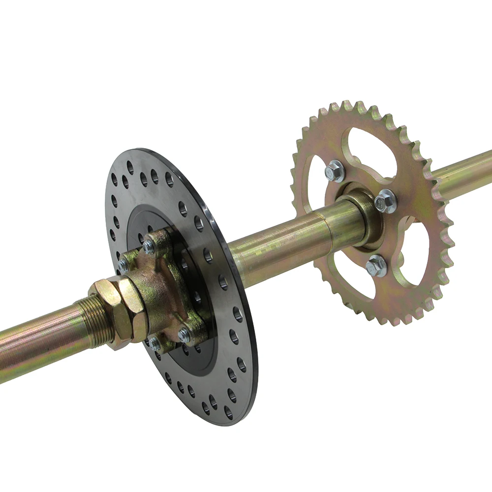 Go Kart 740mm Rear Axle Complete Assembly With 428 Chain 37T Sprocket Hydraulic Foot Brake for DIY ATV Buggy Electric Quad Bike - view 6
