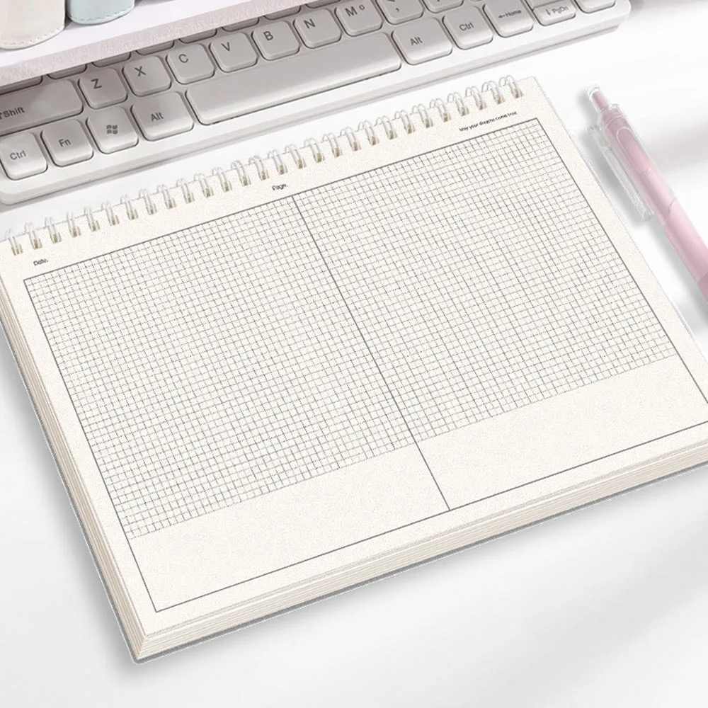 Multi-functional Thicken Paper Coil Notebook Grid/Horizontal Lines Partition Design Writing Memopad B5 Notepad School Office
