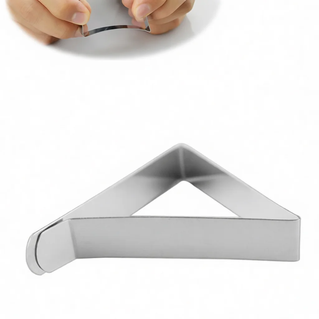 Stainless Steel Tablecloth Clips Triangle Design Adjustable Holder Heavy Duty Clamp For Outdoor Dining Picnic Party Decor
