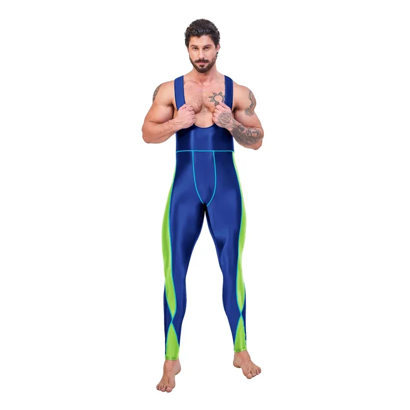 AMORESY Leonidas Series Suspender Backless Cycling Sports Fitness Tights Nine-point Pants Overall Catsuit All-purpose Jumpsuits