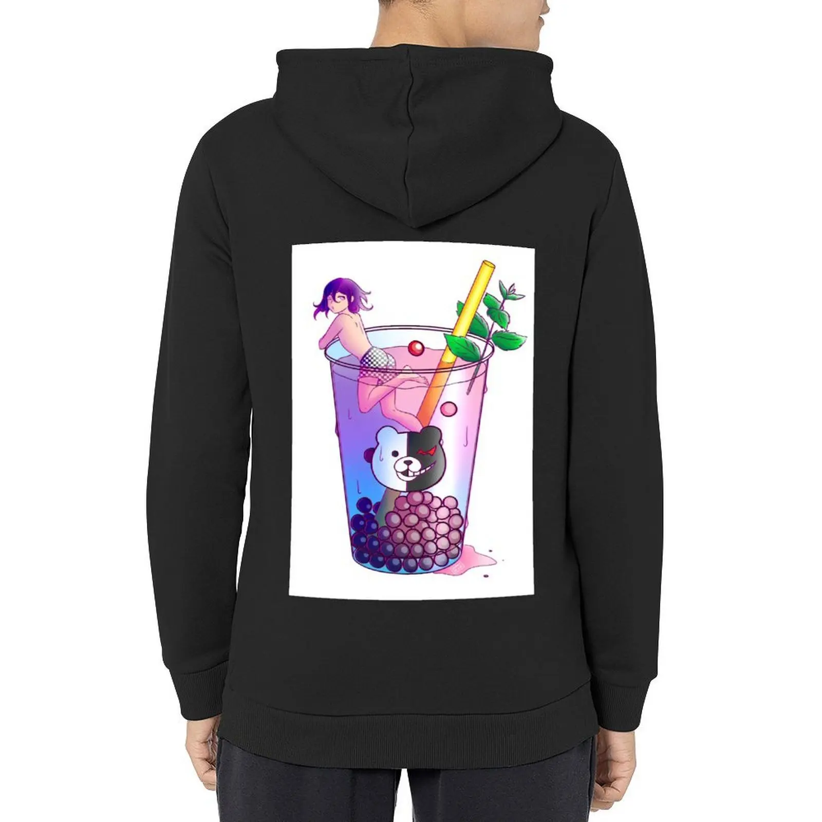 

Kokichi Oma Bubble Tea  Hoodie men's sweat-shirt anime clothes male clothes men's autumn clothes men's hoodies