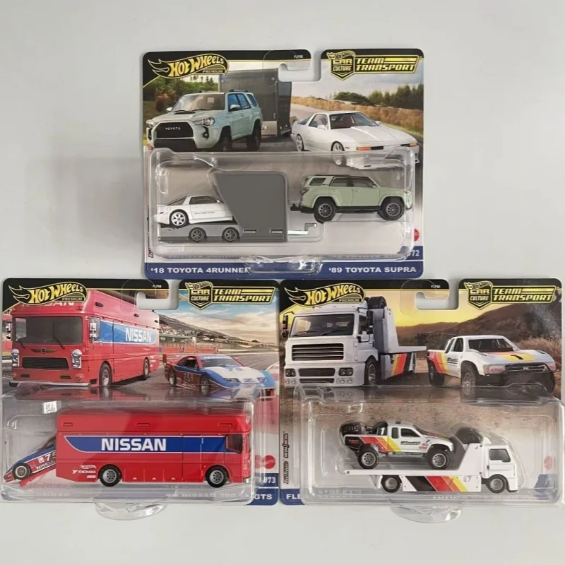 

Original Mattel Hot Wheels 1:64 Team Transport 2024 Flf56 D Mix 4 1/64 Collection Diecast Vehicle Models Toys Kid Birthday Gifts