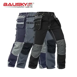 Multi Pockets Working Uniforms Pockets For Tools Men's Black Working Clothes Workwear Pants