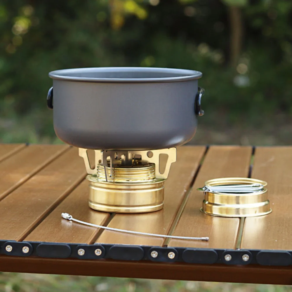 Outdoor Alcohol Stove Cross Bracket camping Stove Stainless Steel High Temperature Resistant Hiking Backpacking Cookware ﻿ view 3
