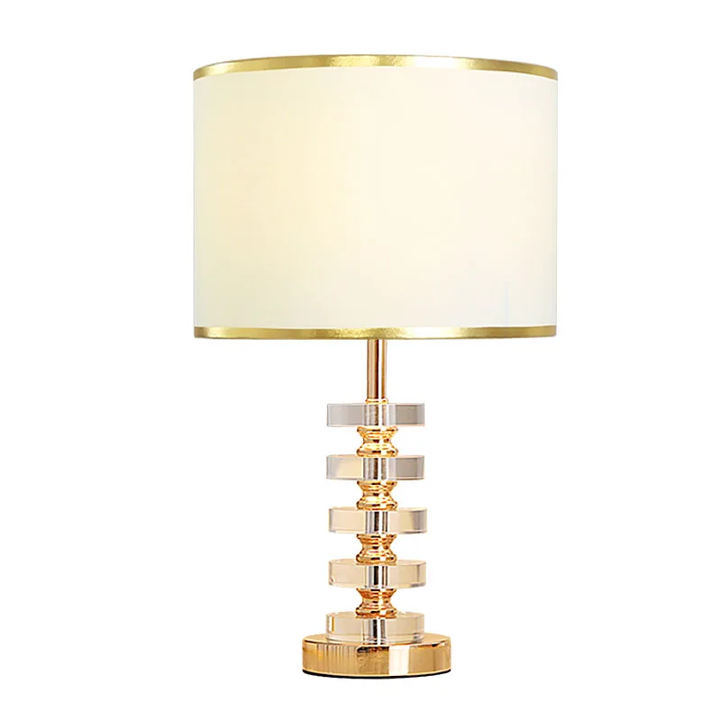 SeeingDays Luxury Crystal Table Lamp Post Modern Simple American Style Table Lamp For Living Room Bedroom Bedside Lamp