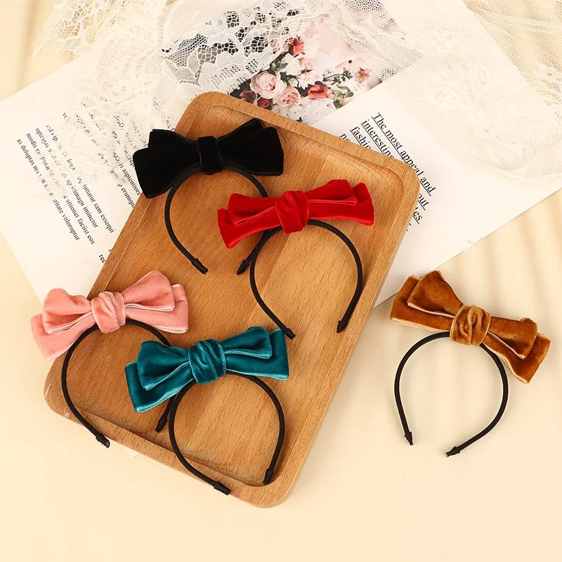 Mini Boog Lint Hoofdband Voor Poppen DIY Poppenhuis Fluwelen Haarhoepel Mercerisatie Hoofddeksels Pop Accessoires Meerdere Kleuren