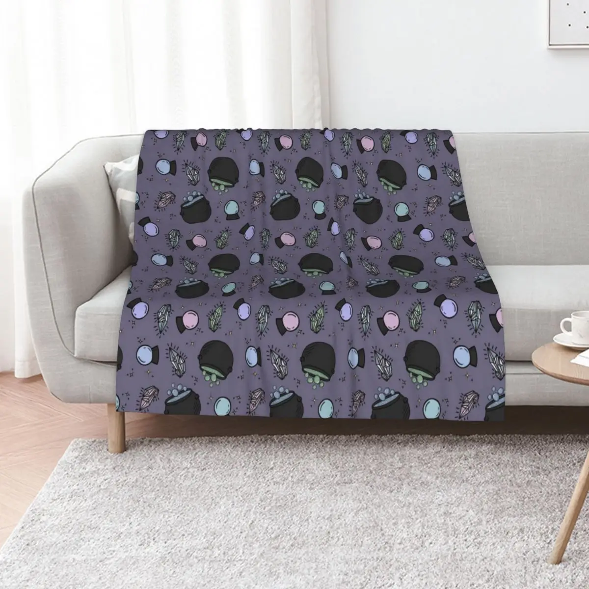 Witchy Things Throw Blanket for winter Warm Personalized Gift Comforter Sofa Cute Plaid Blankets