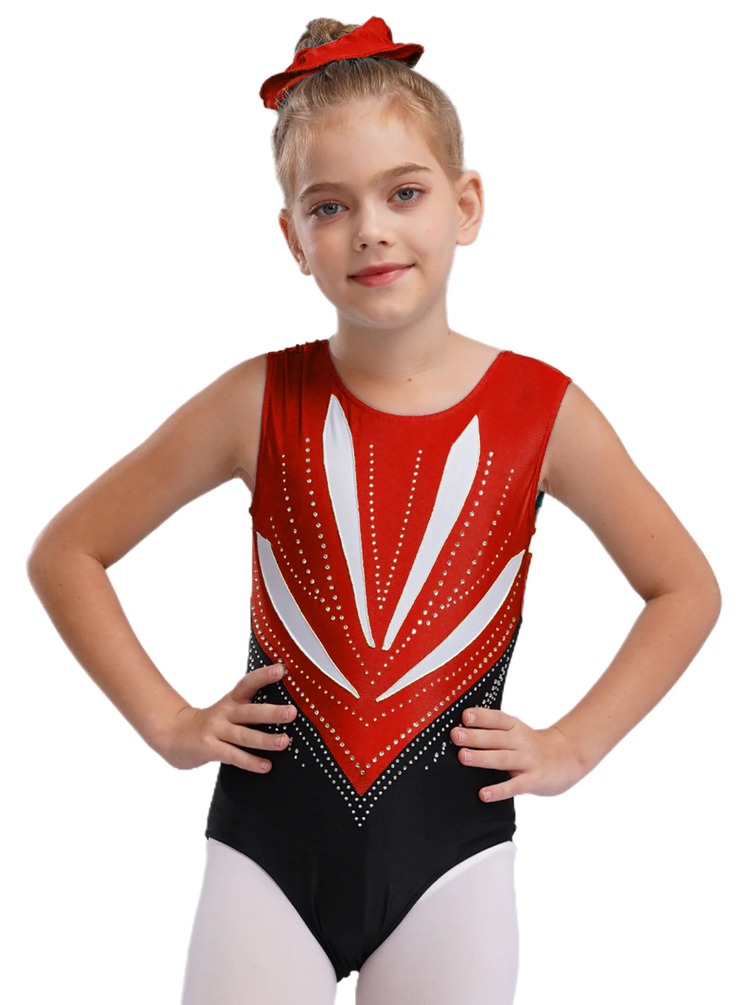 3 pçs meninas moda bloco de cores ginástica dança esportes conjunto um ombro sem mangas colheita topo + shorts + collant para festa desempenho
