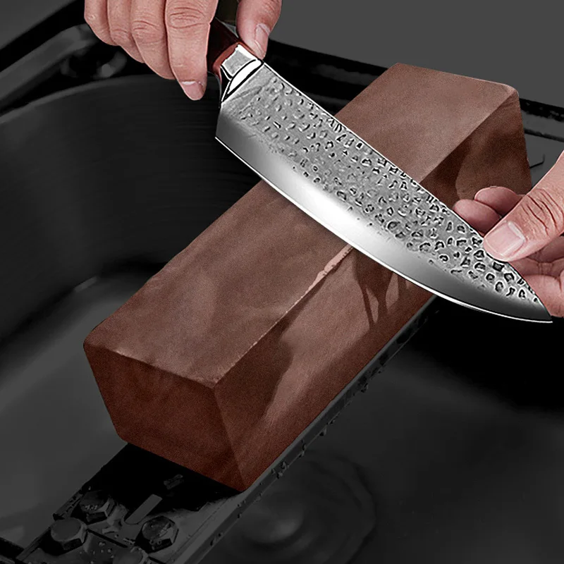Natural Red Whetstones 1000 Grit Grinding Polishing Opening Edge Fine Grit Kitchen Knife Double-sided Sharpening Blade Stone