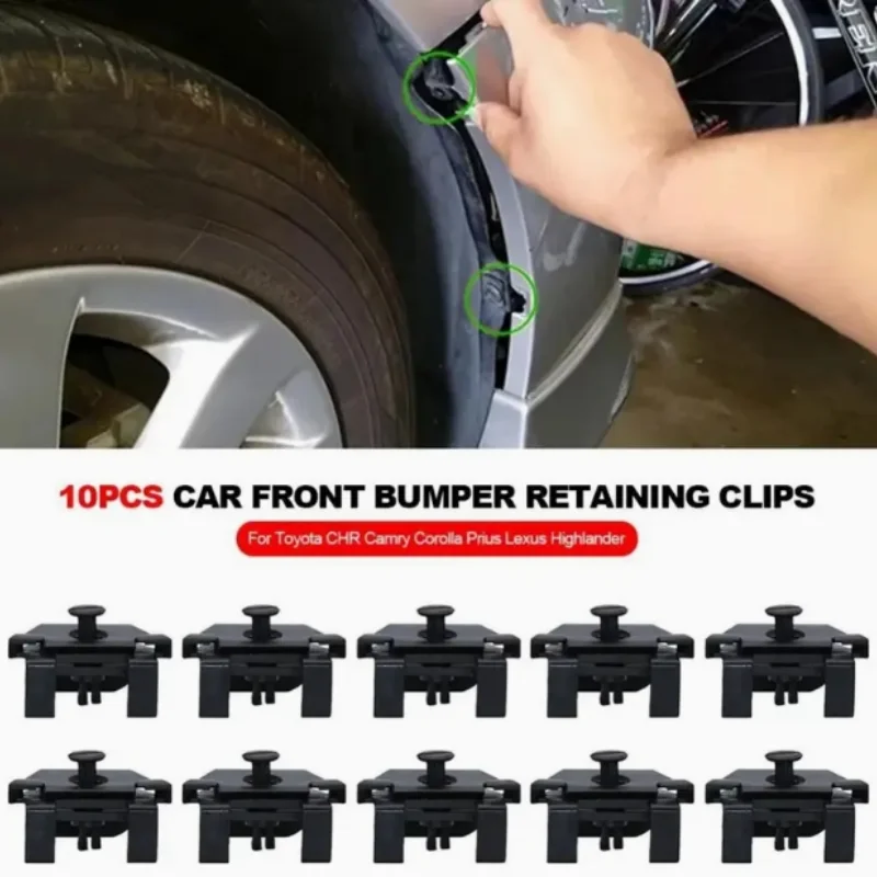 10X For Toyota Chr Camry Corolla Prius Lexus Highlander Reiz Камри 40 Car Front Bumper Retaining Clips Fender Retainer Fasteners
