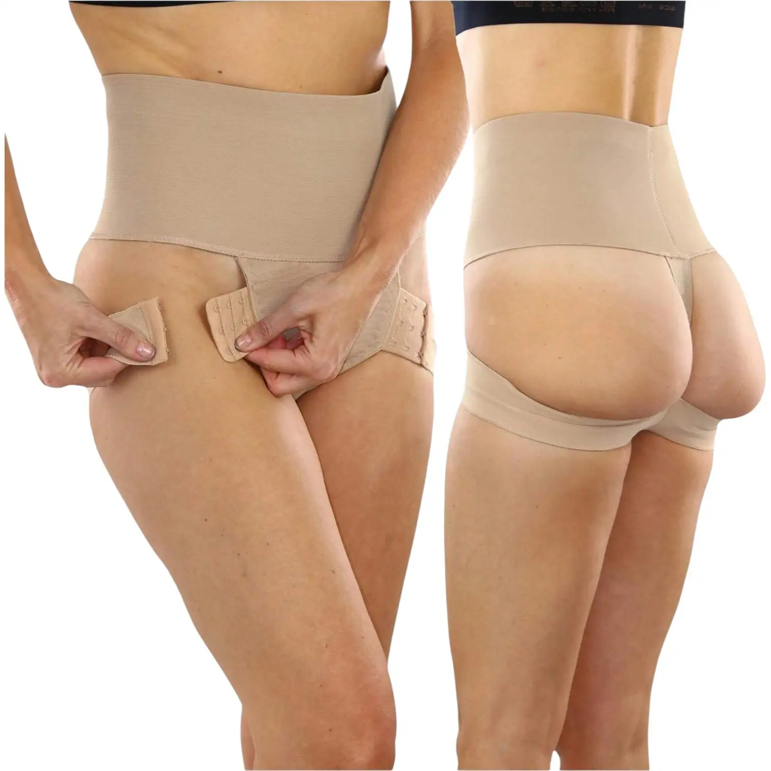 Women Butt Lifter Shapewear Tummy Control Waist Trainer Body Shaper Booty Enhancer Slimming Belt Modeling Strap High Waist Postpartum Recovery Corset Band view 2