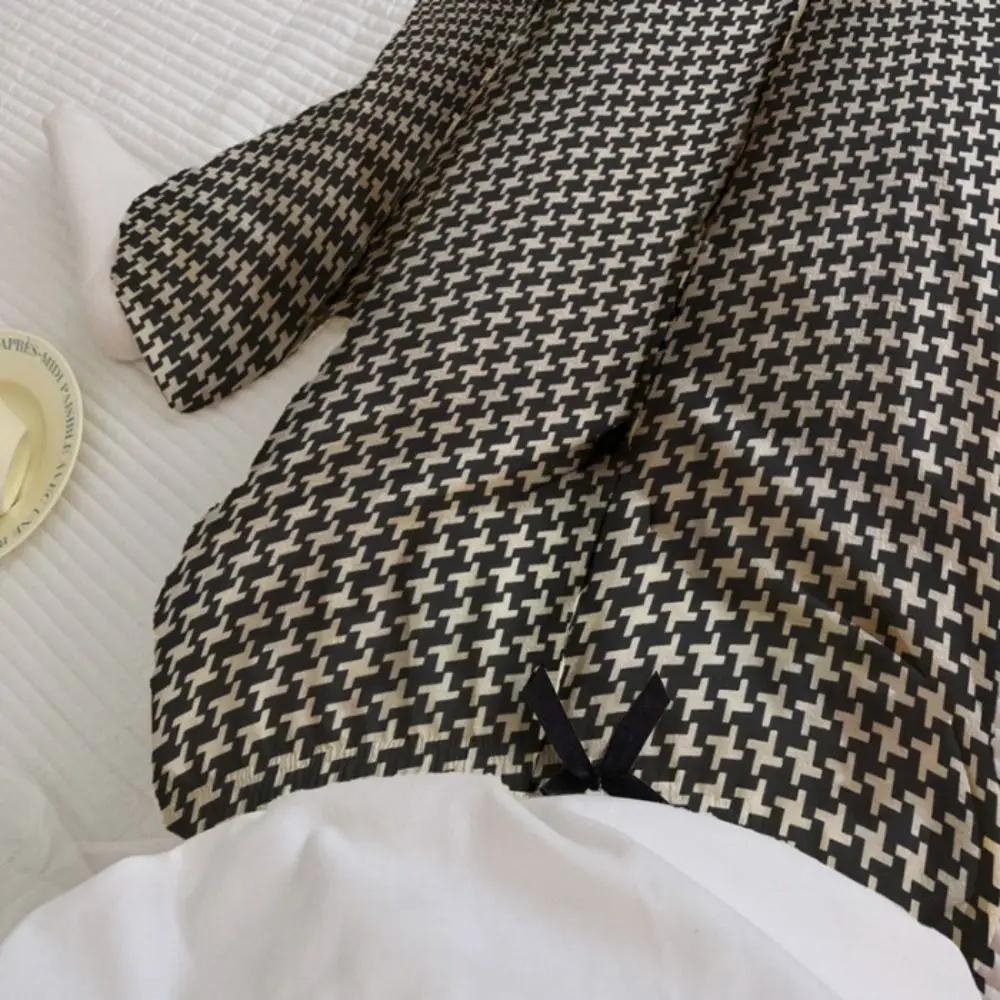 

Удобные повседневные брюки в клетку в полоску, женские пижамы с высокой талией, одежда для сна для девочек, ночная рубашка, широкие мешковатые домашние пижамы для студентов