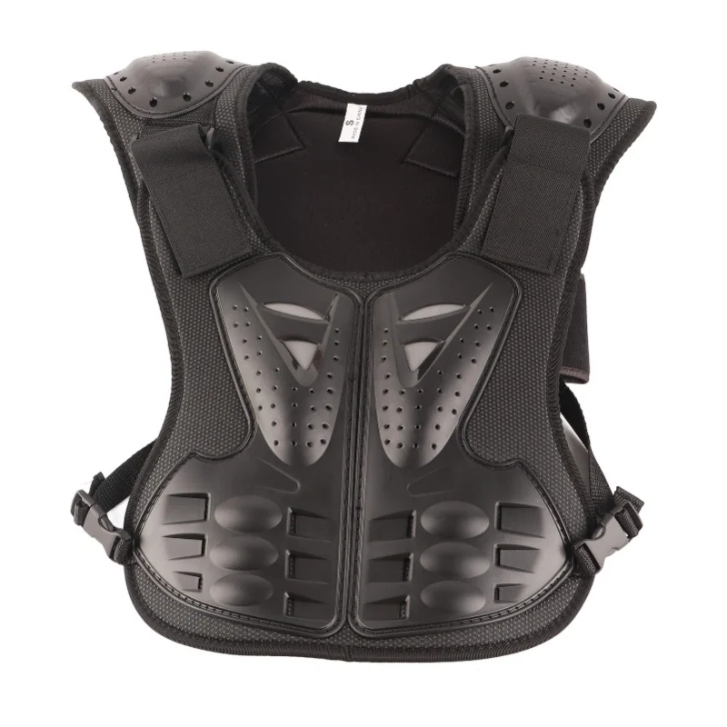 

Children Riding Chest Back Protector Skating Reflective Guard Vest Adjustable JacketsBlack S