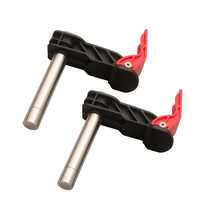 ENJOYWOOD 2pcs/set 19mm 20mm Bench Dog Hold Down Quick Clamps Stainless Steel MFT Table T-Track Guide Rail System Clamps
