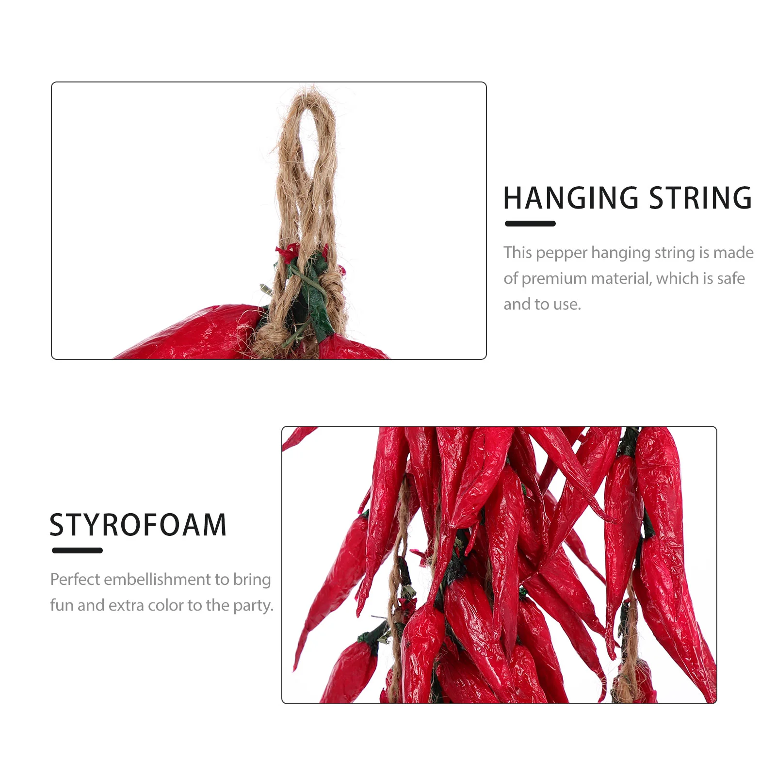 5 Pcs Chili Pepper Model Decoration Ristra Plant Toy Artificial Hanging Peppers Simulation Red Pendants Pretend