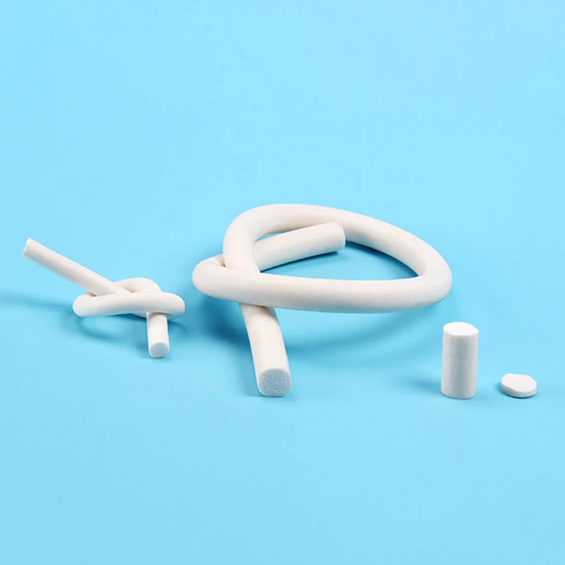 1~10meters Diameter: 1/1.1/1.2/1.3/1.4/1.5/1.6/1.7~25mm White Silicone Foam Round Strip High-temperature Resistant Sealing Strip