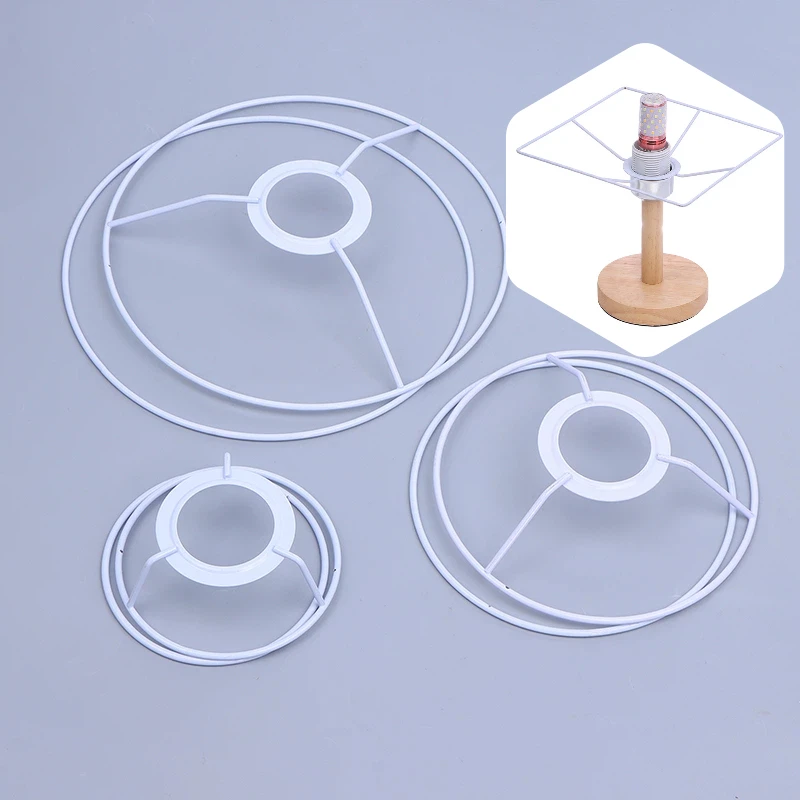 1Set Cylinder Vintage Lampshade Lamp Iron Lamp Frame Shade Accessories For E27 Lamp Socket Chandelier