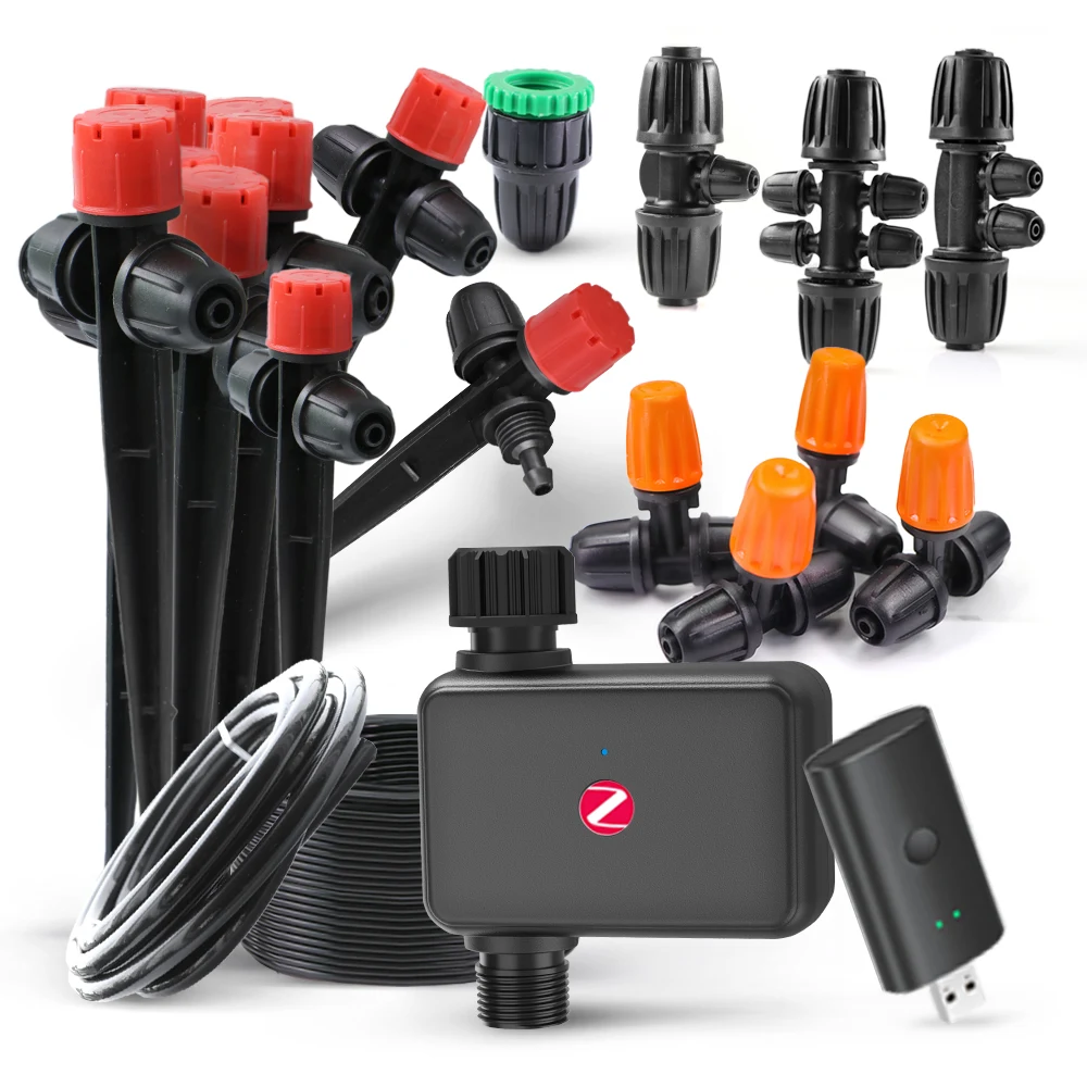 Garden Smart Drip Irrigation System 16mm Main Pipe 1/2/4Way Lock Connect 1/4