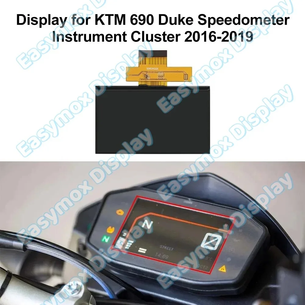 LCD Display for KTM 690 790 890 Duke 2016-2022 Speedometer Instrument Cluster Dashboard Screen Replacement HT043A01