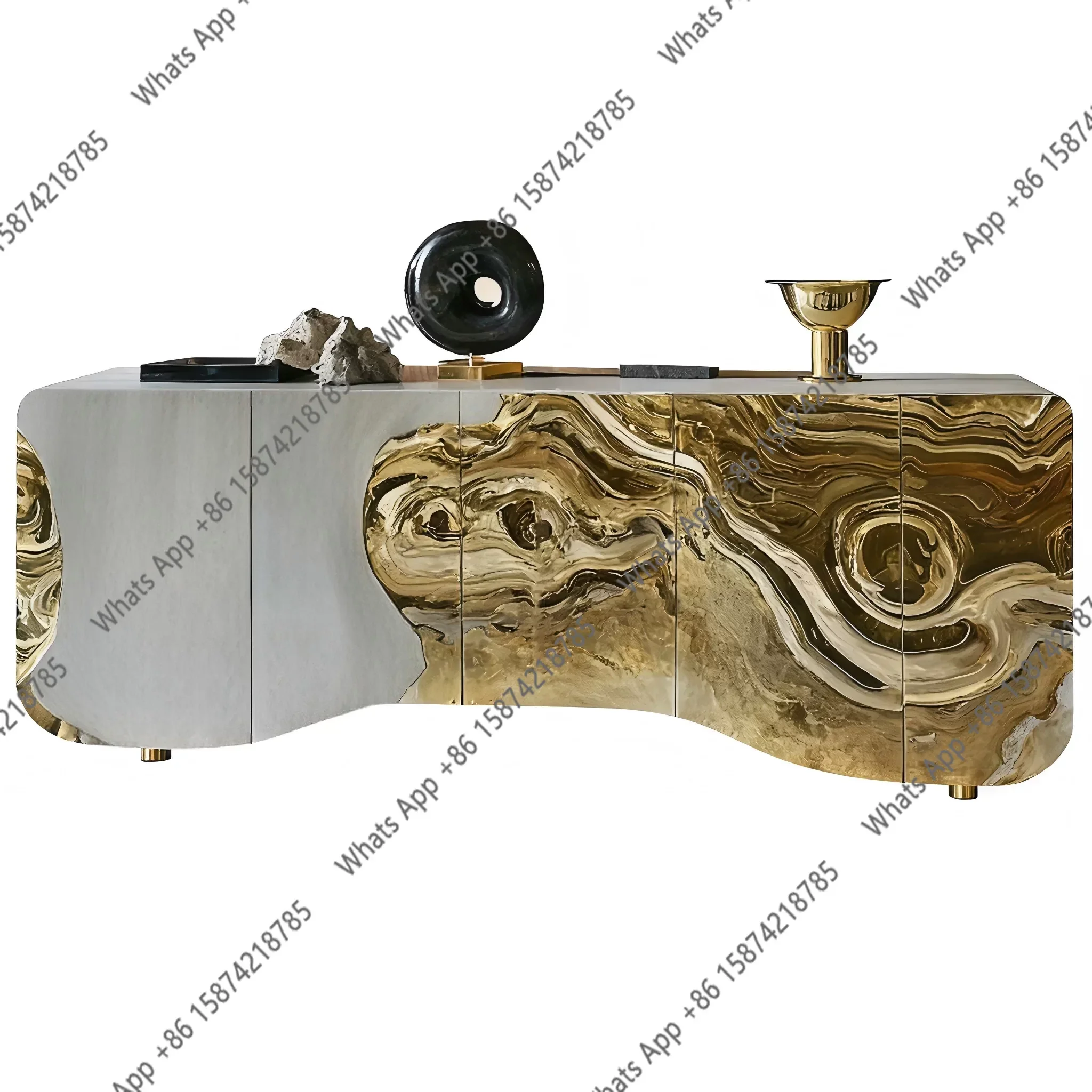

R Original Design Art Storage Edge Cabinet Post-modern Villa Furniture High Luxury Nordic Modern Italian Porch Cabinet