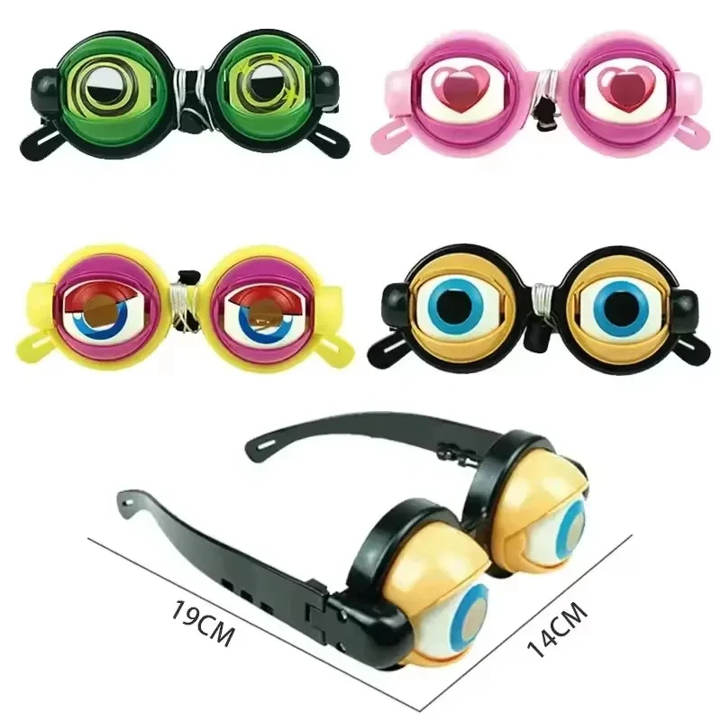 1PC Funny Glasses Crazy Eyes Props for Adult Kids Crazy Blink Big Frog Eye Toy Accessories for Party Christmas Halloween