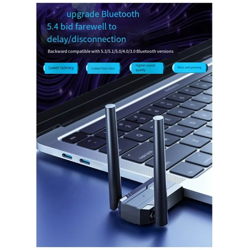 SCLS 150 متر Bt5.4 محول بلوتوث محرك مجاني الكمبيوتر Usb بلوتوث سماعة الصوت استقبال الارسال مع الهوائي