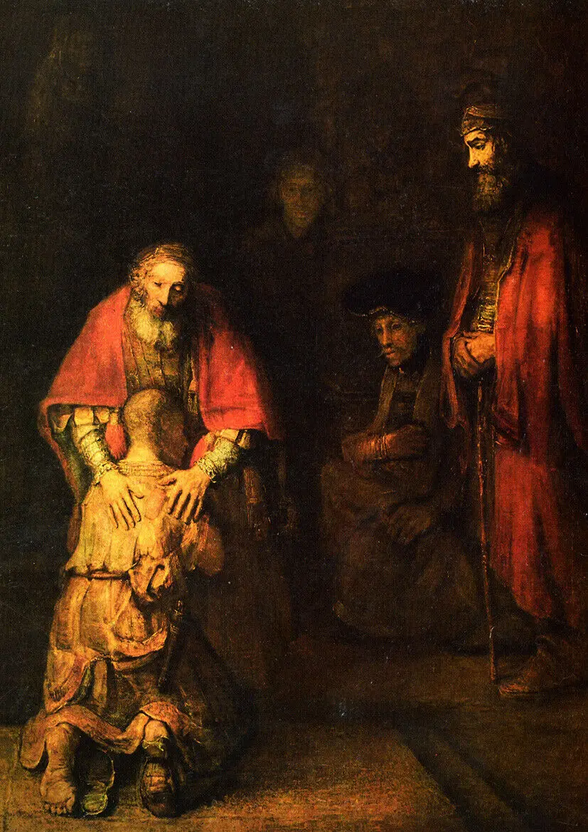 Rembrandt: The Return of the Prodigal Son oil paintings canvas art  Prints Wall Art For Living Room Bedroom Decor