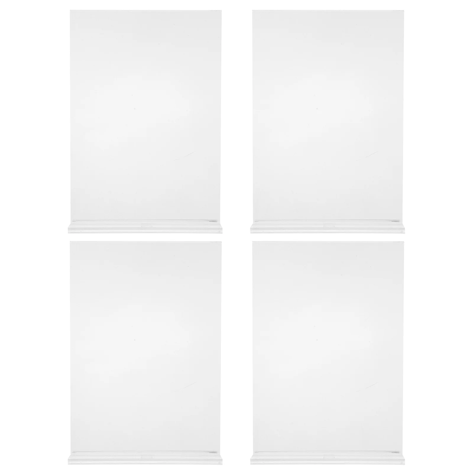 

4Pcs Acrylic Clear Display Stand High Transparency Durable Lightweight Easy Install Removable for Weddings Restaurants Offices