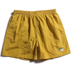 Verão moda masculina rápida seco algodão shorts adolescentes estilo japão cor sólida simples casual solto ourt porta esporte meia comprimento calças