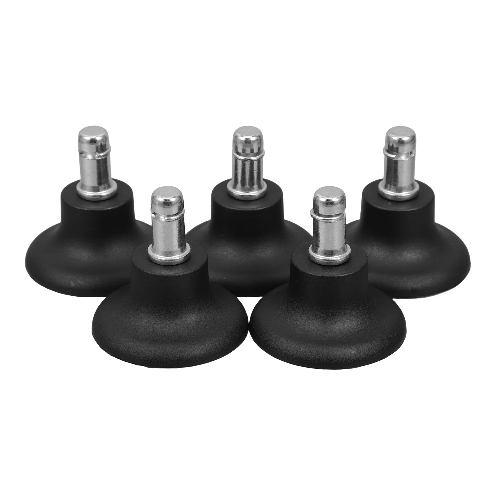 

5Pcs Office Chair Foot Pads Fixed PU Caster Wheels for Computer Beauty Chairs No-Slip Base Replacement Easy Install Low Profile