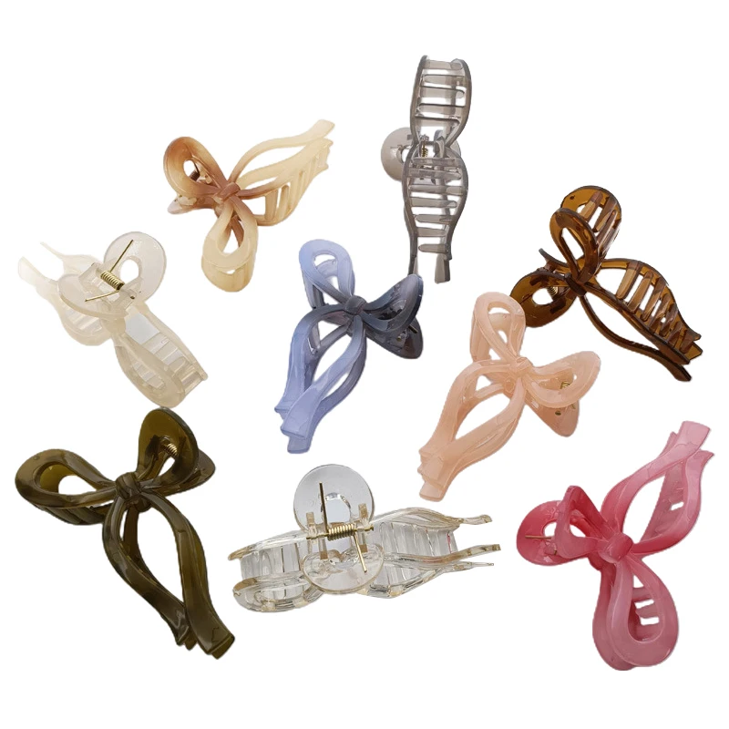 1pcs Shark Jelly Clear Claw Clips Crab Hair Clips For Women Scissors Shape Clamp Barrette Hairpin Girls Hair Accessories