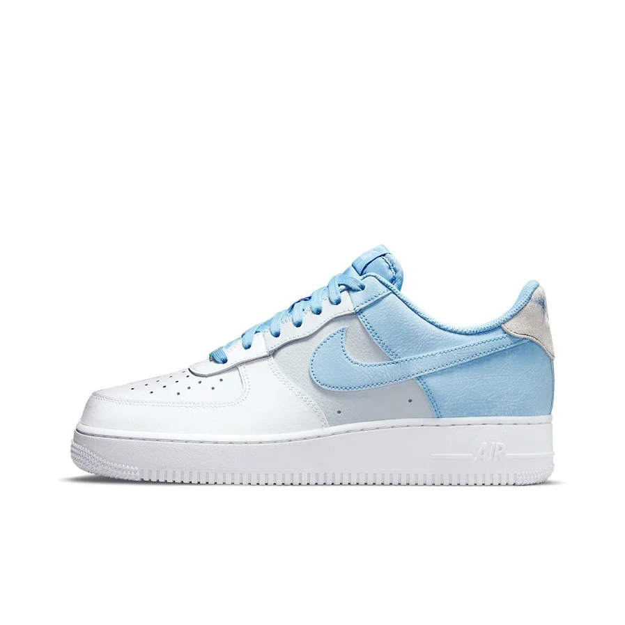 Nike Air Force 1 Skateboard Shoes Men's Low Top White/Blue/Gray CZ0337-400