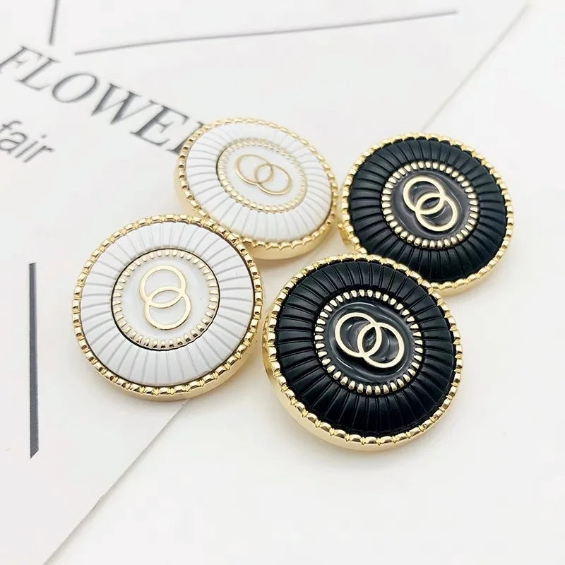 6Pcs Simple Round Metal Buttons For Coat Clothes Suit Trouser Sweater Sewing Circle Buckle Supplies Accessories