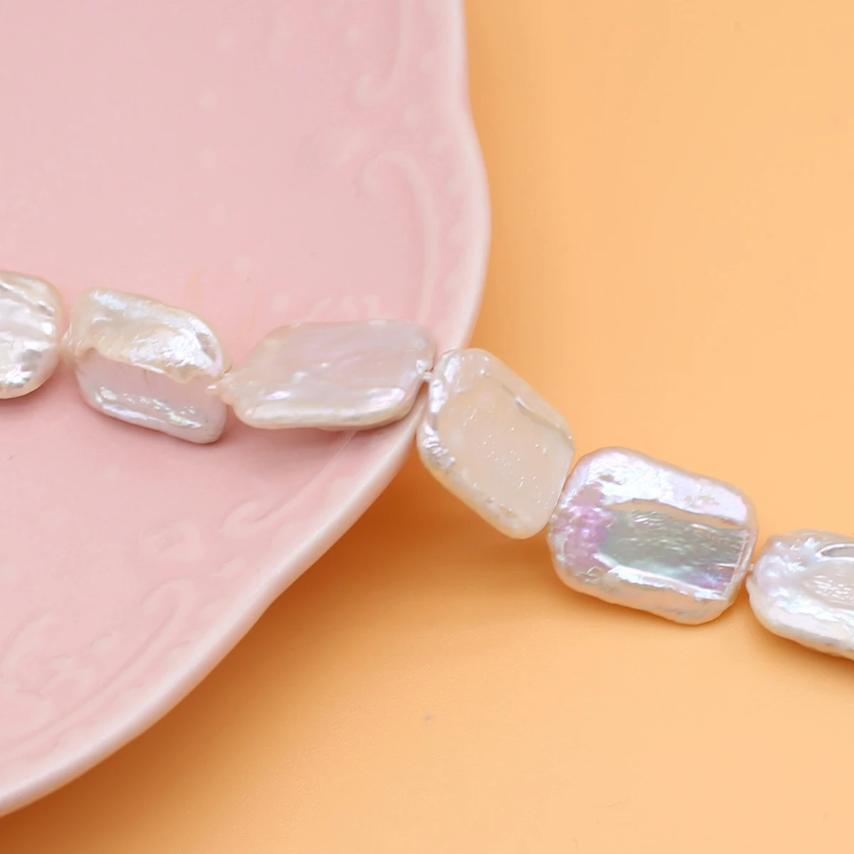 100% Natural Freshwater Pearls Baroque Rectangular Beads High Quality Jewelry Making DIY Bead Accessories 15-22mm