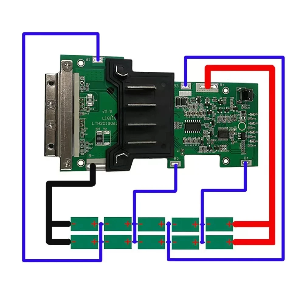 Dawupine Li-ion obudowa baterii PCB ładowanie obwód ochronny etykieta Box dla AEG RIDGID 18V 3.0Ah 9Ah LED wskaźnik poziomu baterii