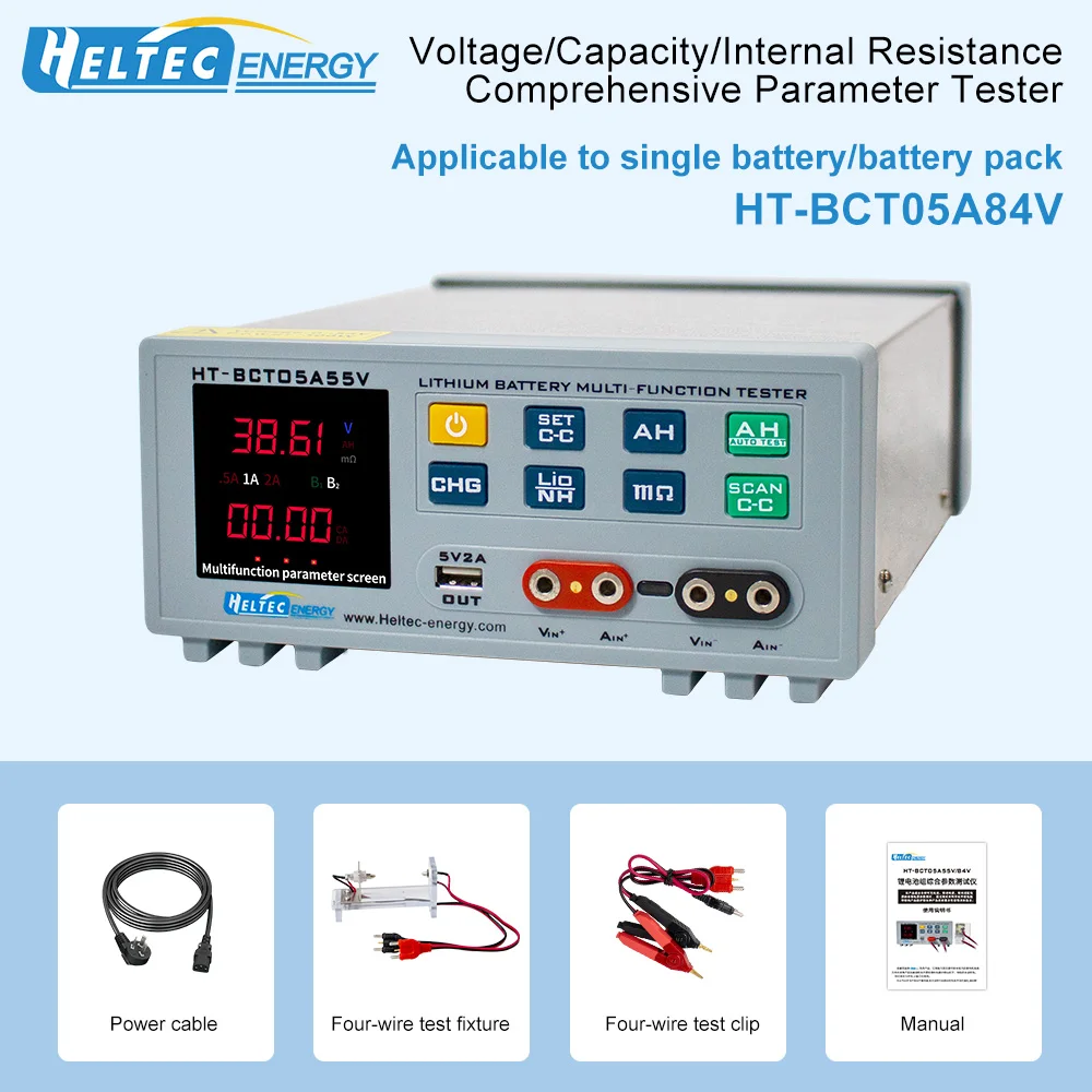 Heltec HT‑BCT05A84V 0‑84V Multifunction Battery Tester DC Internal Resistance Capacity Charge Discharge for Lithium Ni‑MH Battery Pack