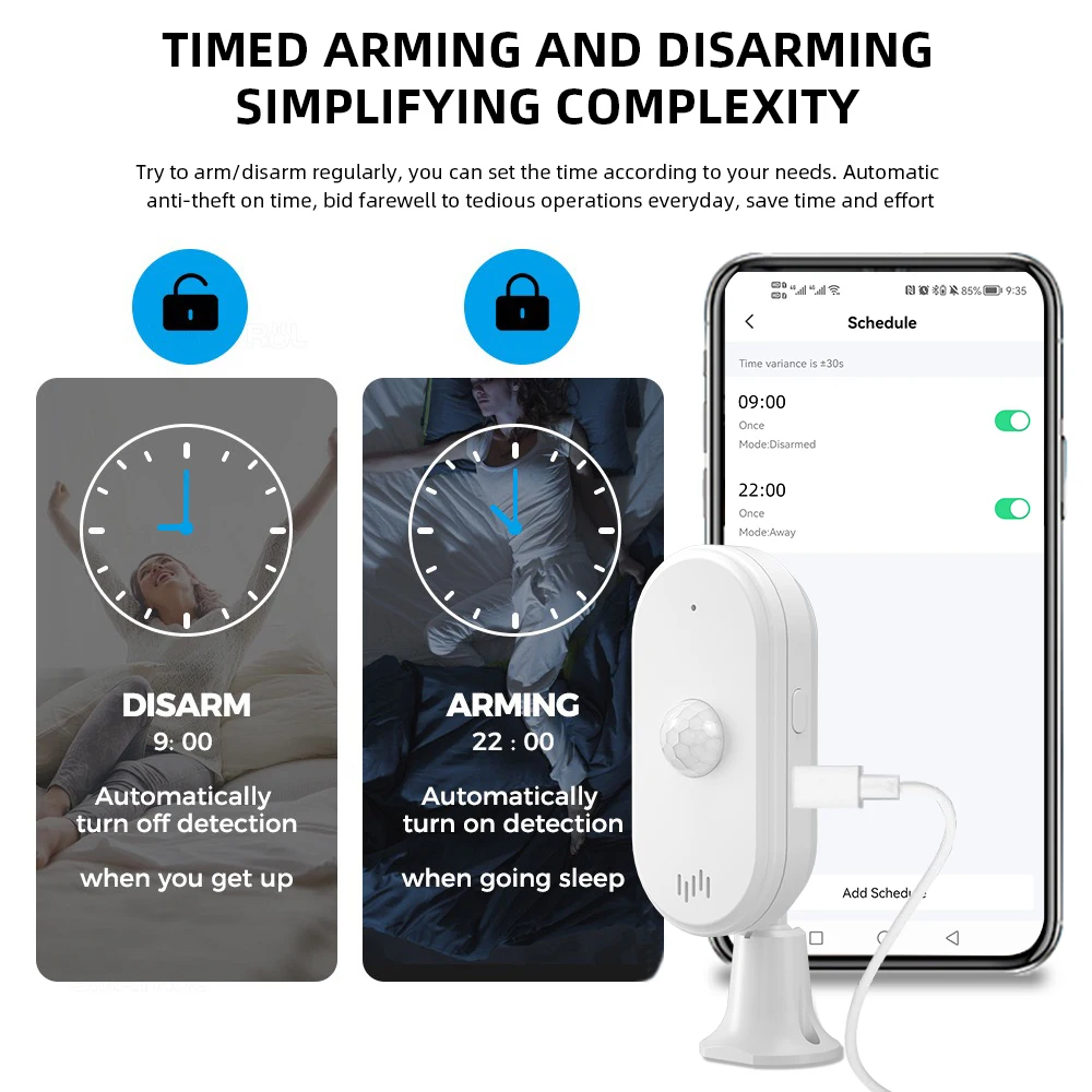 Tuya WiFi PIR-bewegingssensor Menselijk lichaam detecteert sensor Smart Life Infrarood PIR-sensor voor thuisbeveiliging