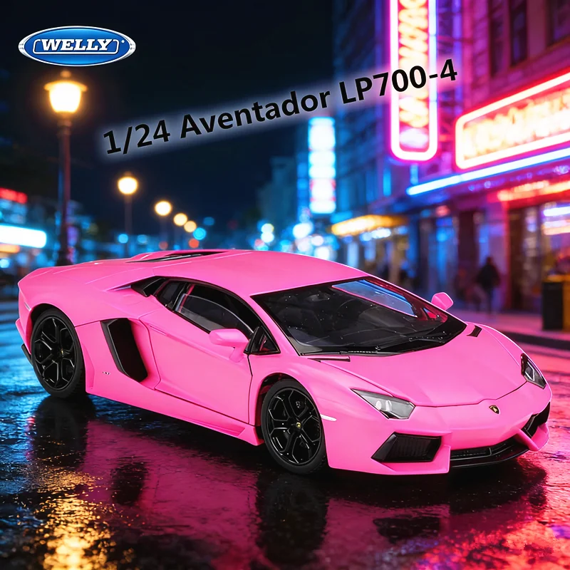 

WELLY 1:24 Lamborghini Aventador LP700-4 Alloy Sports Car Model Diecast Metal Racing Vehicles Car Model Simulation Kids Toy Gift