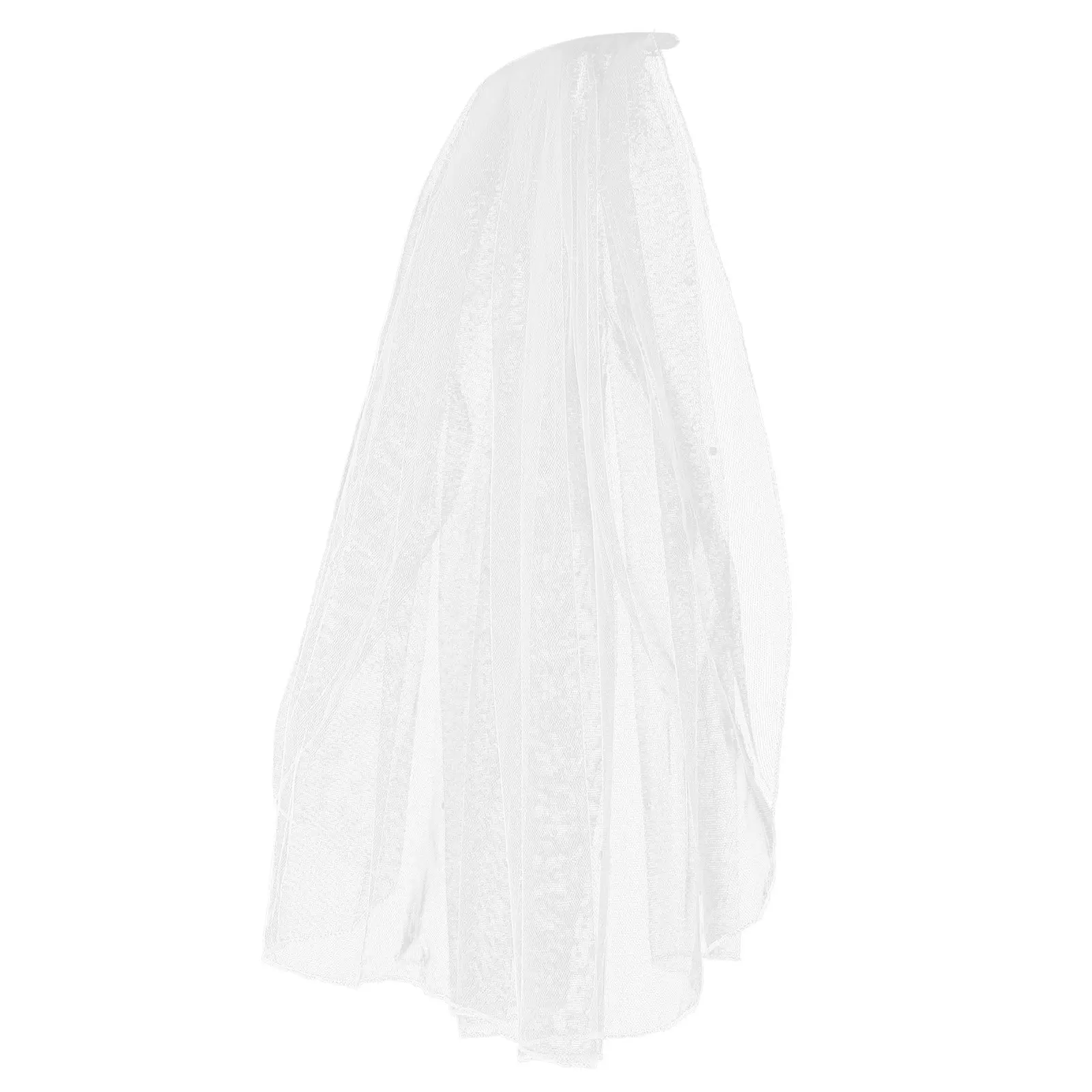 Bride Embroidered Veil Bridal Hair Veils Headwear Wedding Headdress Decorations