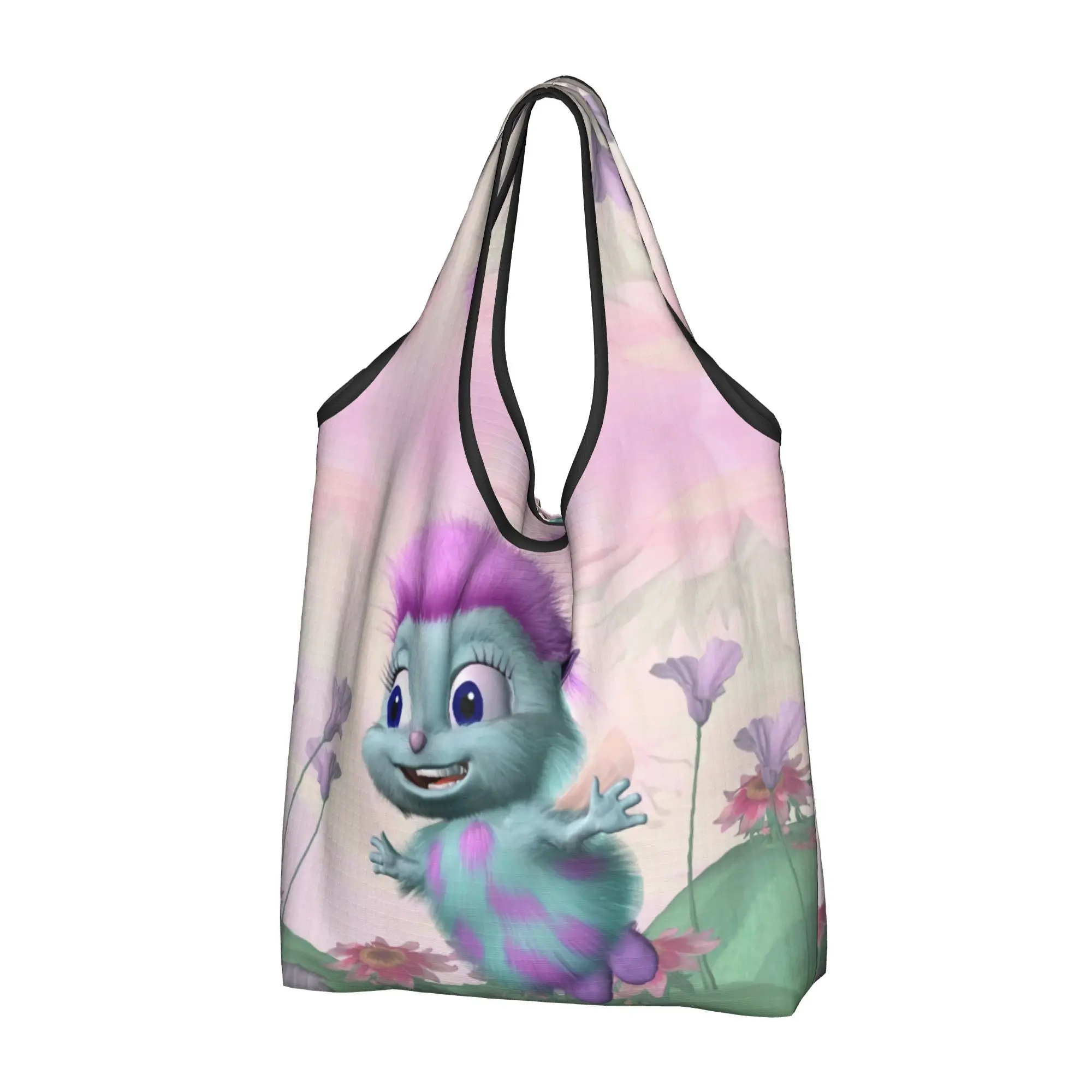 Fashion Printed Bibble Meme Shopping Tote Bag Portable Shopper Shoulder Comic Anime Handbag