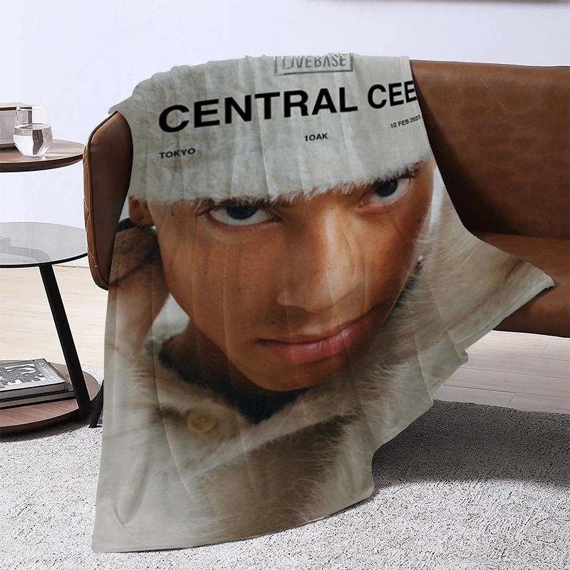 

Hip Hop Rapper Central Cee Blanket Thick Blankets for Winter Furry Double Bed Comforter Bedspread the Knee Sofa Warm Baby Fleece