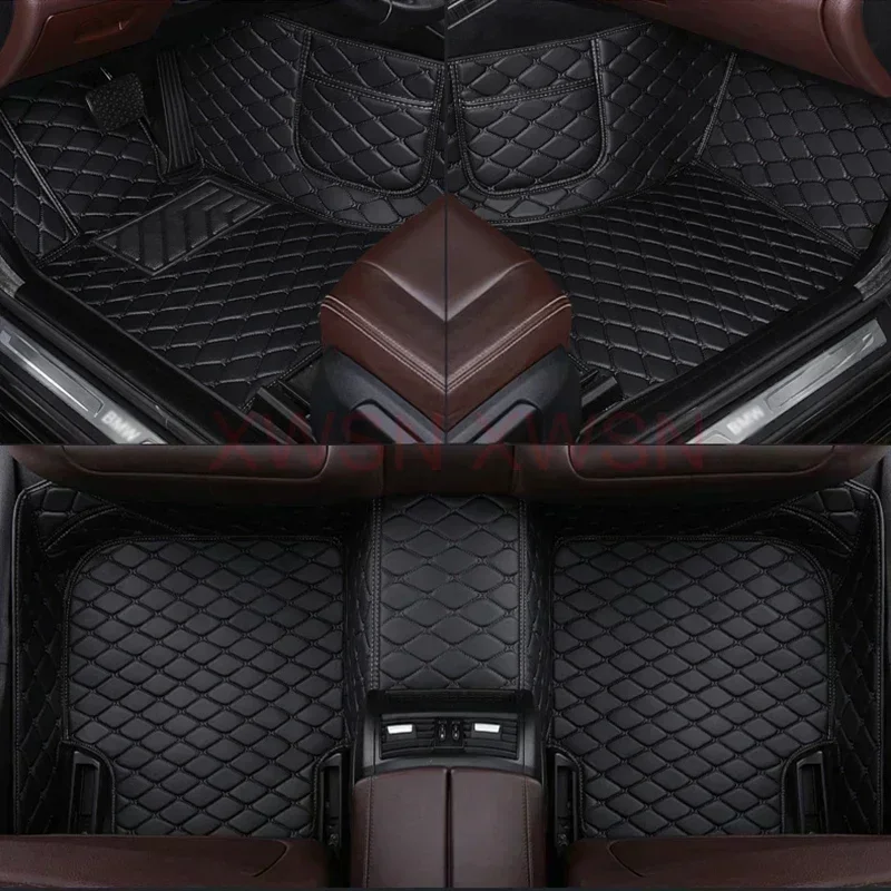 Customized Style 3D Car Floor Mats for Audi Q4 e-tron 2022 2023 Q5 e-tron Q5 Sportback Interior Accessories Phone Pocket