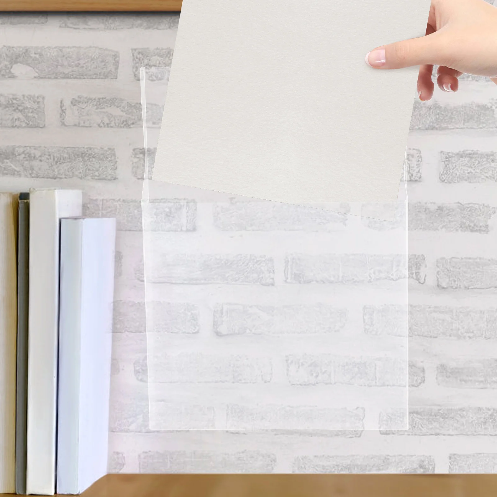 

2pcs Hanging File Organizer Wall Mount Large Capacity Storage Pouch For Office School Files Papers Magazines Wall Pocket