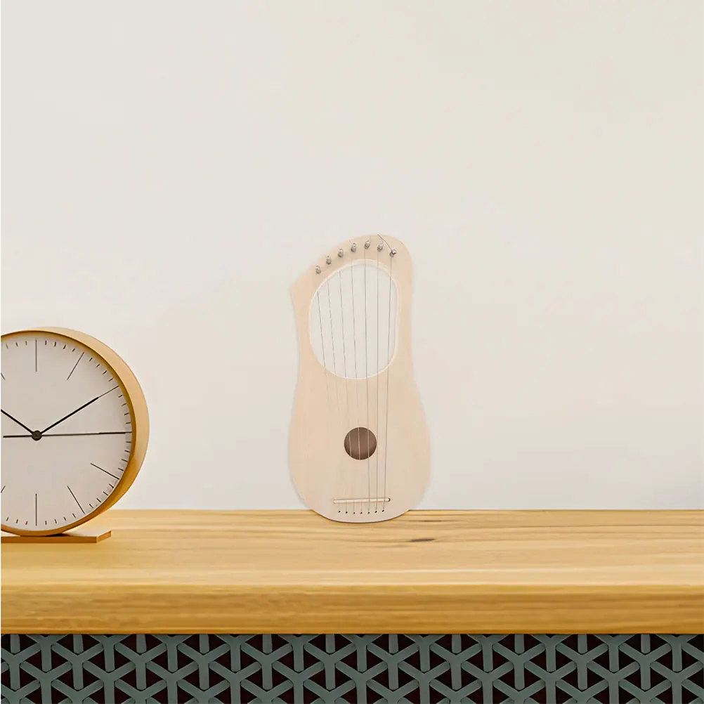 

Double Bass Harp Accessory Musical Instrument for Beginners Lyre Wooden Body Lyra Crafts DIY Unpainted