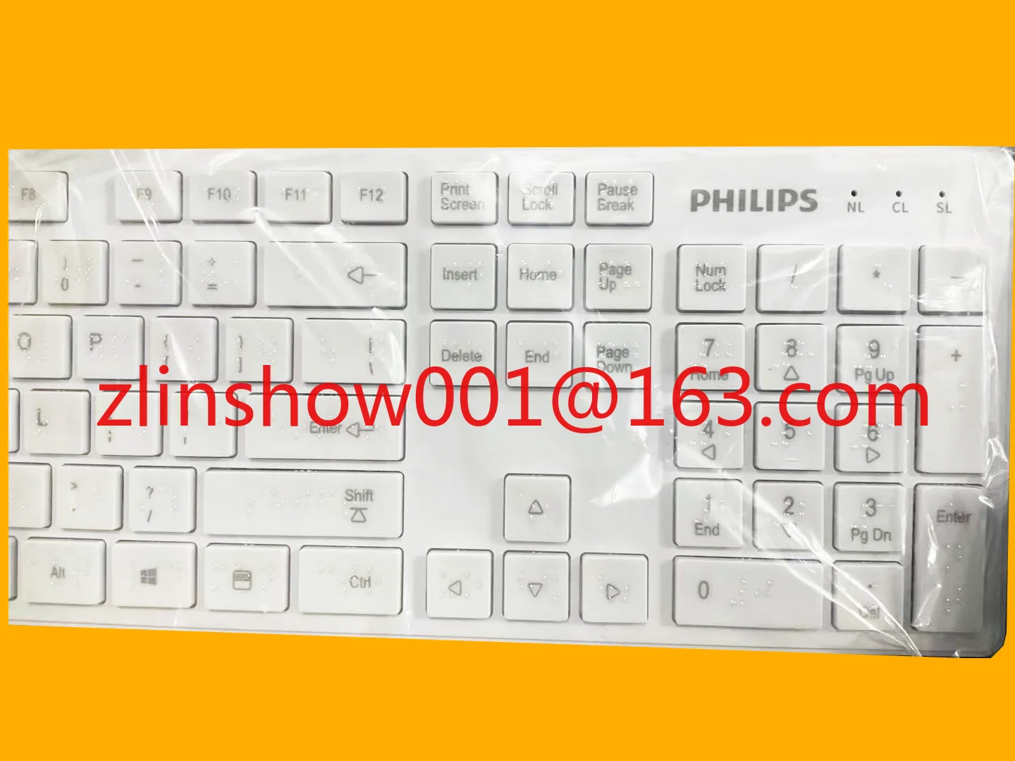Braille computer keyboard for the blind
