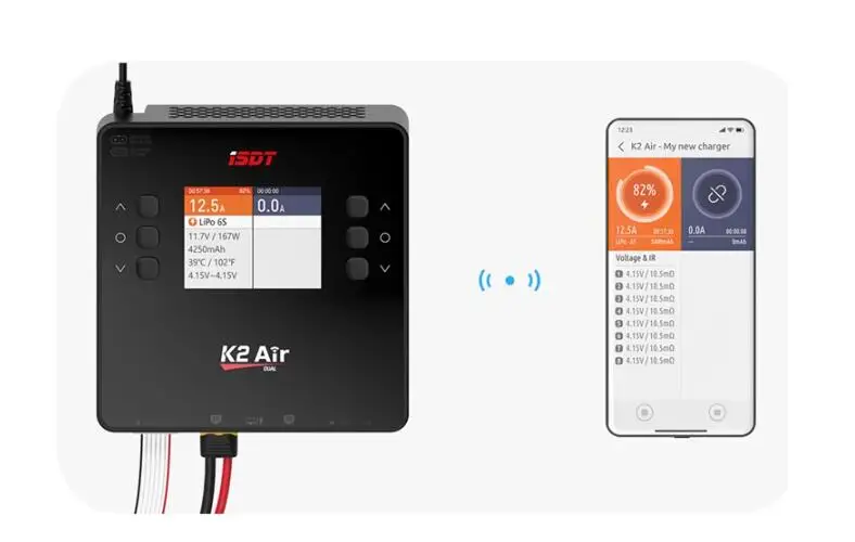 ISDT K2 air DC 500W*2 AC 200W Dual Channel Balance Lipo Discharger Charger for Lipo NiMh Pb Battery RC FPV Racing Drone