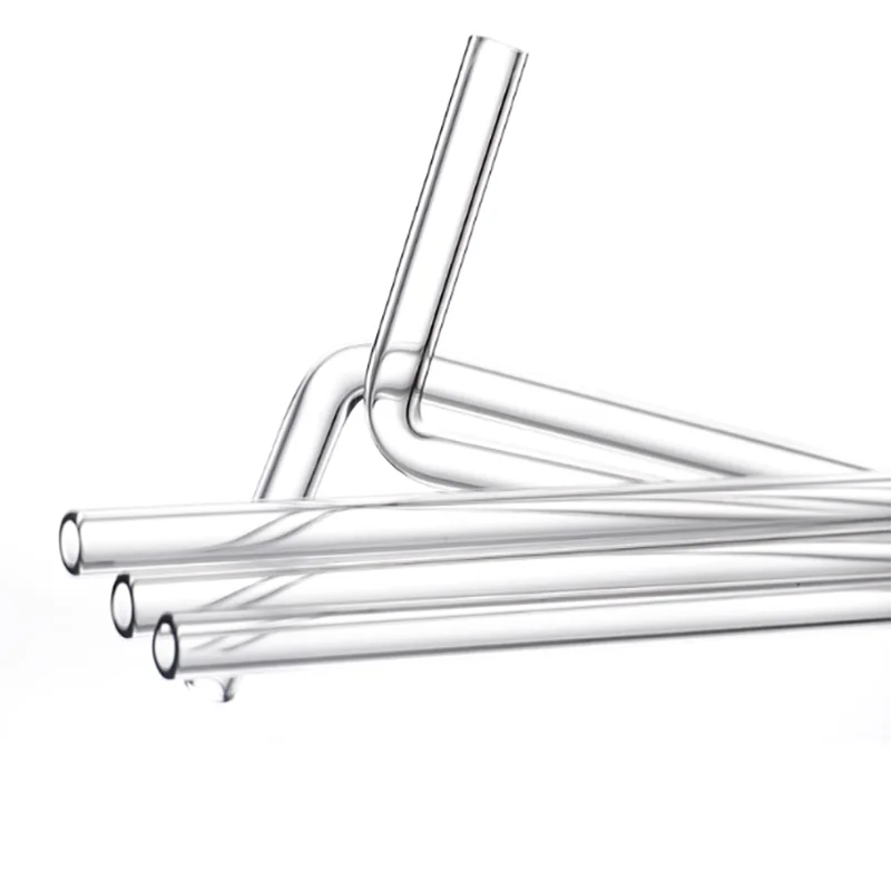 

10PCS Small glass catheter for laboratory use, high borosilicate glass tube straight L-shaped 8*200mm gas link pipe gas tube